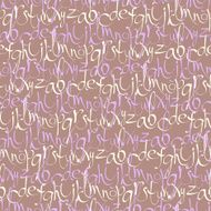 Seamless pattern with hand drawn letters N12