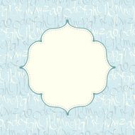 Seamless pattern with hand drawn letters and frame for text N2