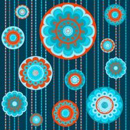 Abstract flower seamless colorful pattern N2