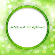 Square green blurred background with graphic elements