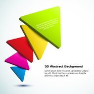 Colorful 3D triangle background