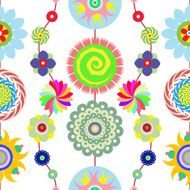 flowers vector abstract seamless pattern endless floral background N16