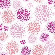 Abstract textured pink dots seamless pattern background
