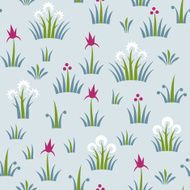Seamless floral retro pattern of classic style N3