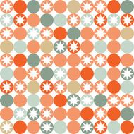 Retro seamless pattern with circles and stars N2