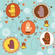 Mitten seamless pattern N7