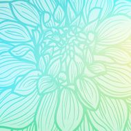 Hand drawn Dahlia flower N7