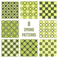 Set of eight seamless patterns N4