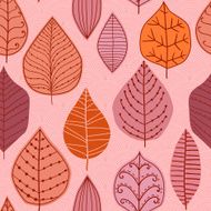 Vector seamless pattern with leaf autumn N2