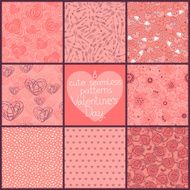 Seamless patterns Valentine&#039;s Day N6