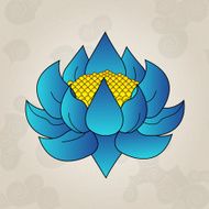 Blue lotus japanese tattoo