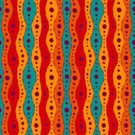 Seamless pattern with waves and dots N2