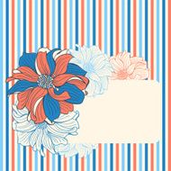 Greeting card with hand-drawn flowers N8