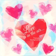 Triangle heart background