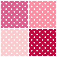 Dotted retro pattern collection for Valentine`s day