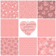 Seamless patterns Valentine&#039;s Day N7