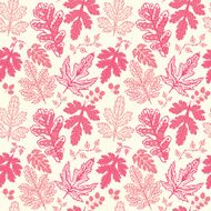 Seamless pattern on leaves theme N6