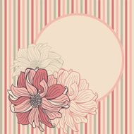 Greeting card with hand-drawn flowers N9