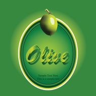 vector olive label