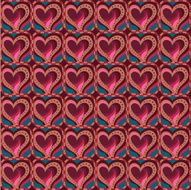 Ethnic love heart pattern N15