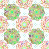 Vector color floral seamless pattern Flowers in order N5