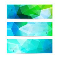 Abstract vector mosaic banners N121