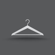 Vector of transparent hanger clothes icon N7