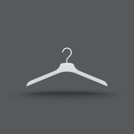 Vector of transparent hanger clothes icon N8