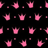 Princess Crown Seamless Pattern Background Vector Illustration N2