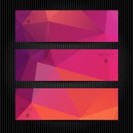 Abstract vector mosaic banners N122