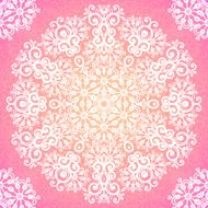 Lacy pink ornate seamless pattern