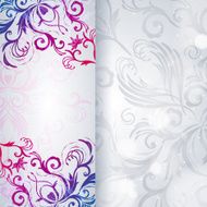 Abstract vector background with floral item