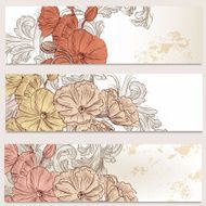 Floral business cards set for design N2
