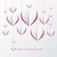 Valentine&#039;s day greeting card with Paper Heart N2