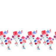 Watercolor Floral Seamless Background N4