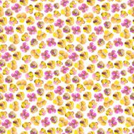 Watercolor Floral Seamless Background N5