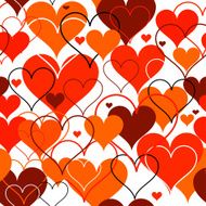 Hearts seamless Background Vector