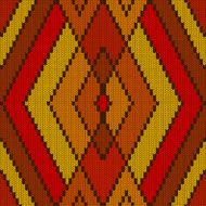 Knitted seamless pattern with rhombus N2