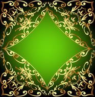 green background frame