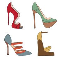 items shoes set on a high heel N2