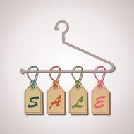 Hanging retro sale banner