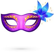 Vector violet venitian carnival mask N2