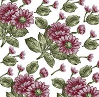 Flowers Vector Beautiful background with a flower ornament N16