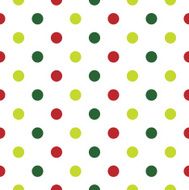 Christmas Polka Dot background in red green and white