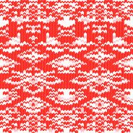White christmas ornament on red background