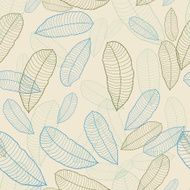 Vector illustration Seamless pattern of abstract leaves