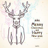 Winter invitation Fashion deer