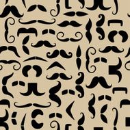 Seamless pattern with mustache N2