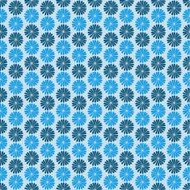 Blue flowers dark background seamless pattern
