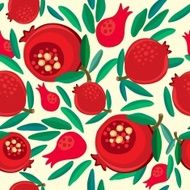 Seamless pomegranate pattern N2